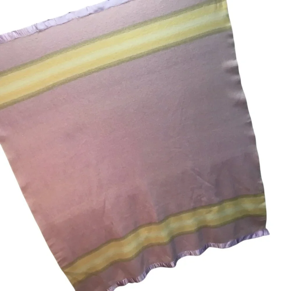 Olympiad Blanket Pendleton 1932 Olympics Stripe Satin 100% Virgin Wool Lilac LA